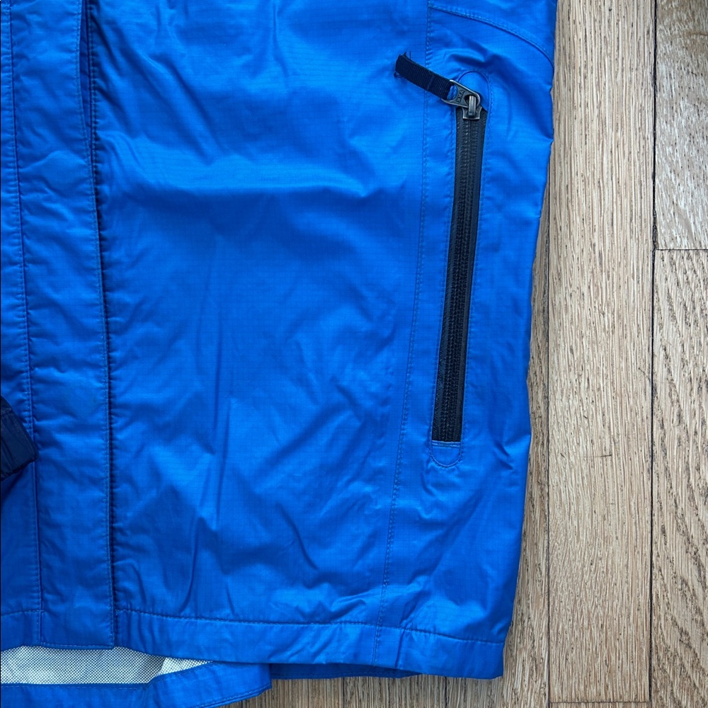 REI COOP Two-Tone Blue Hooded rain Jacket size large (14-16) - Picture 4 of 12
